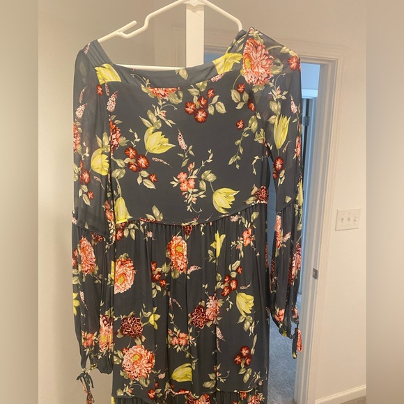 Anthropologie green floral midi - Picture 6 of 9